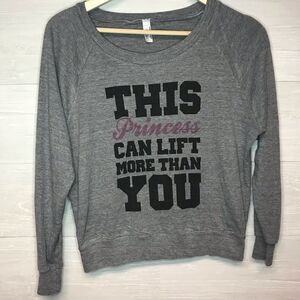 American Apparel Graphic Lettered Long Sleeved Tee